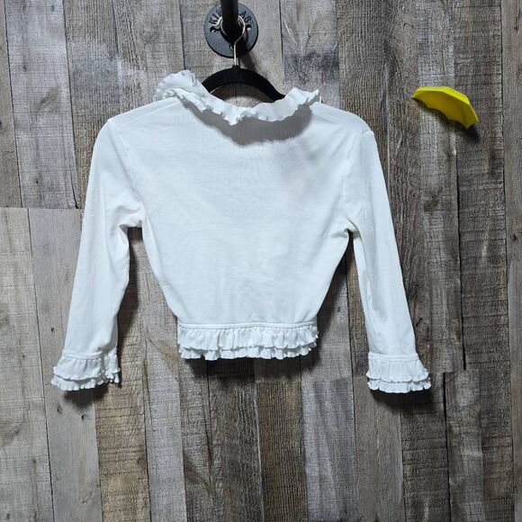 Lilly Pulitzer White Babydoll Ruffle Bolero Cardigan - Picture 2 of 4